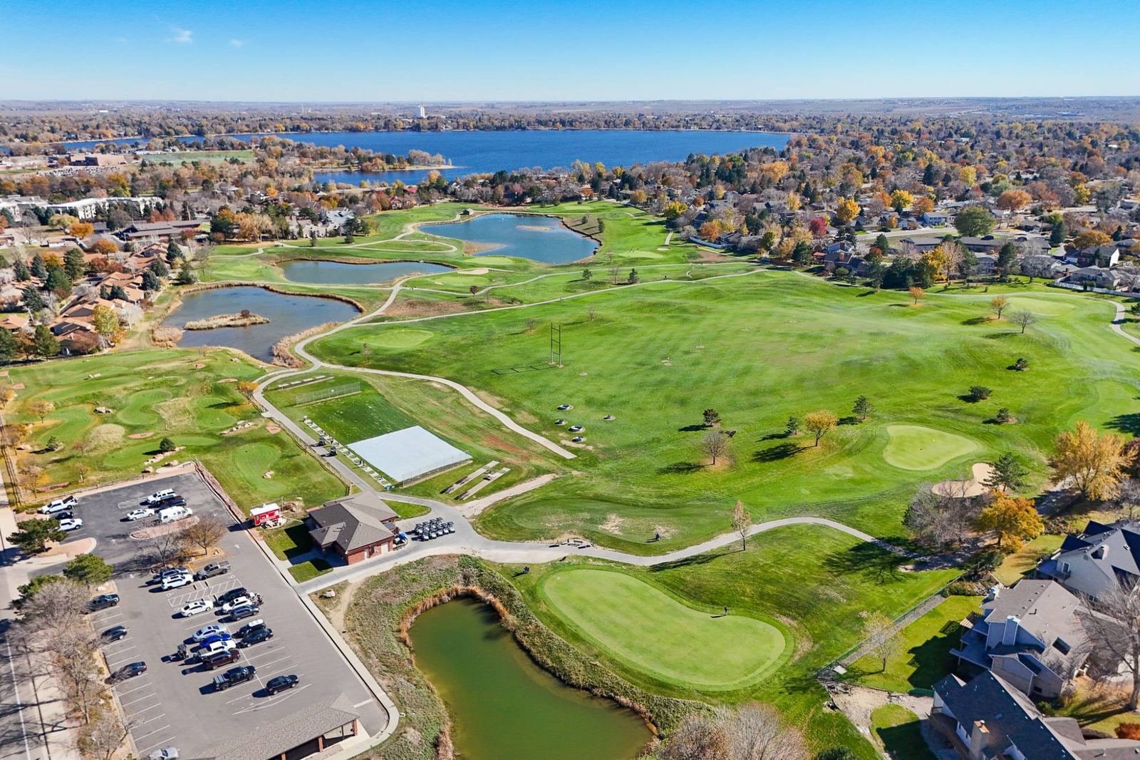 The Olde Course at Loveland, with Lake Loveland beyond