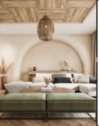 Staged living room