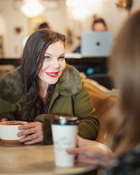 Christine Gwinnup at Loveland coffee shop